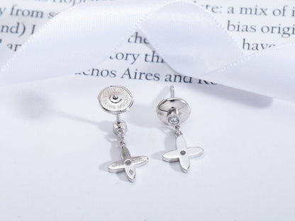 [Select]VIDYLLE SILVER DIAMOND MINI DROP EARRINGS