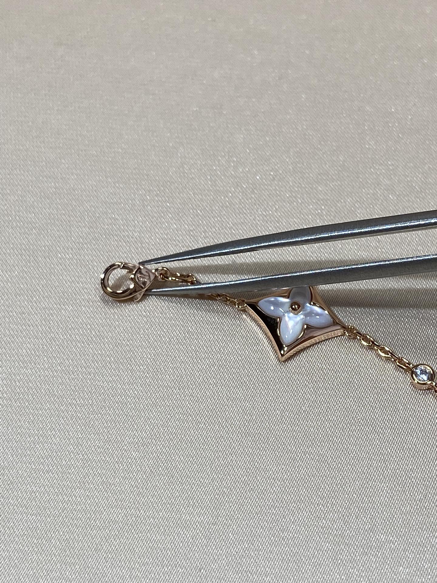 [Select]STAR 4 MOTIF MOP DIAMOND PINK GOLD BRACELET