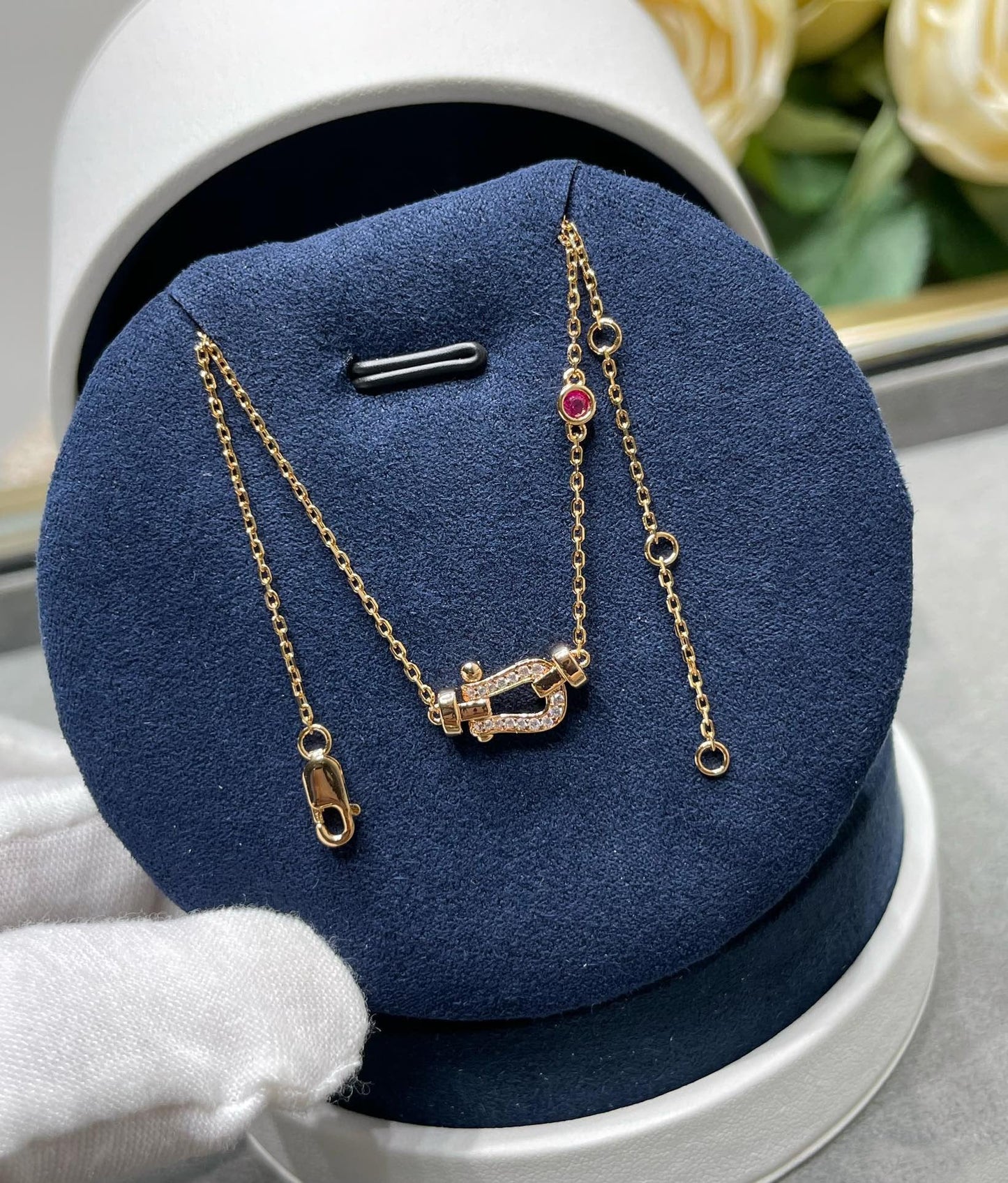[Select]FORCE 10 DIAMOND PINK GOLD NECKLACE