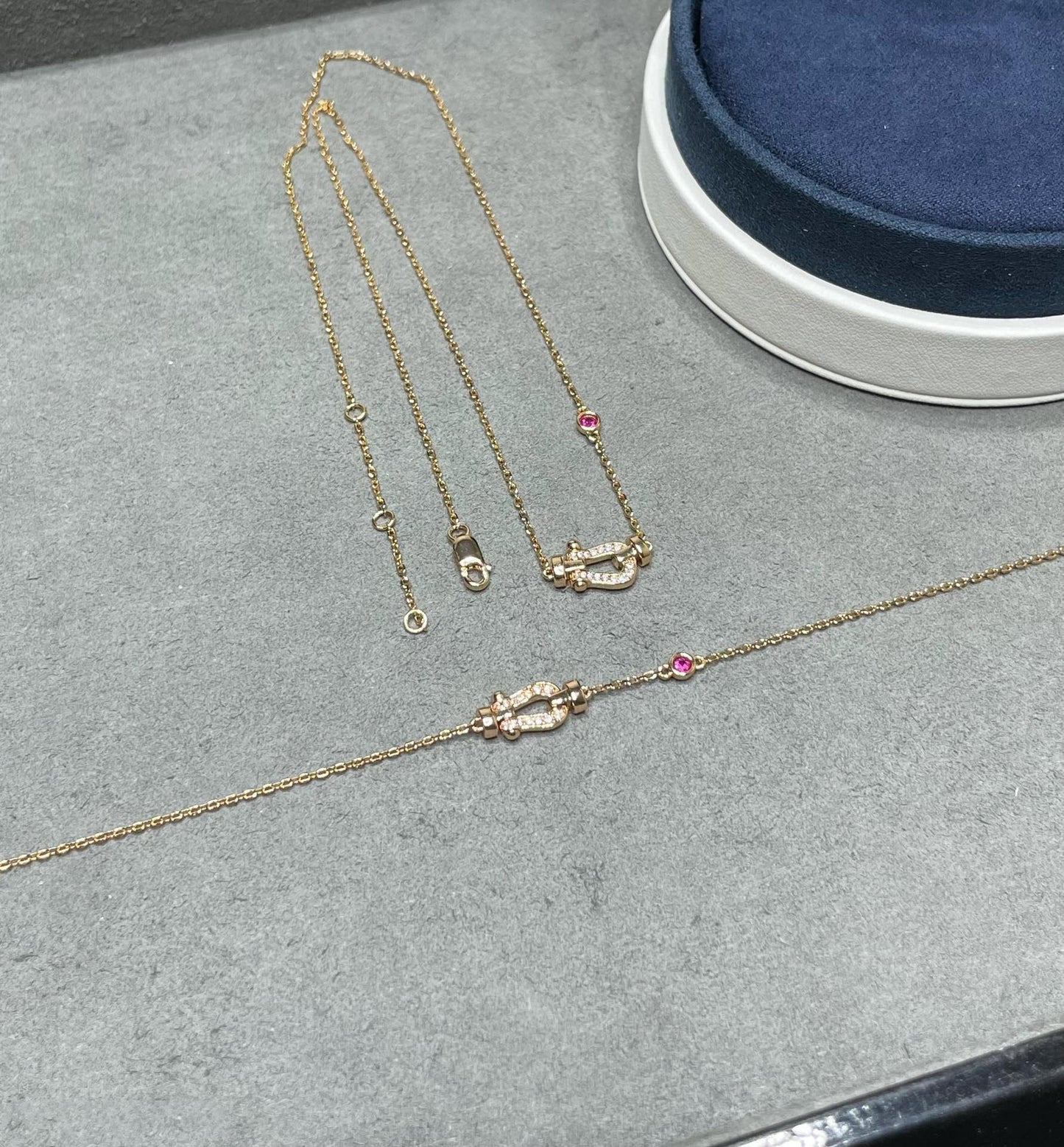 [Select]FORCE 10 DIAMOND PINK GOLD NECKLACE