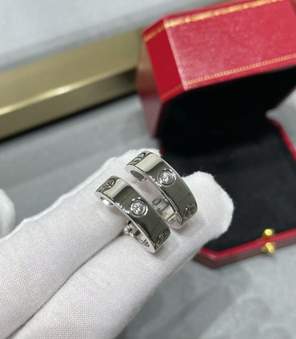 [Select]LOVE 5.5MM 1 DIAMOND EARRINGS