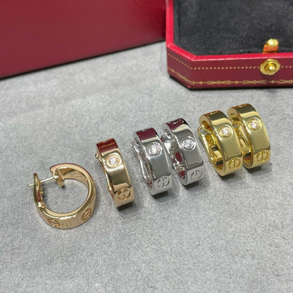 [Select]LOVE 5.5MM 1 DIAMOND EARRINGS