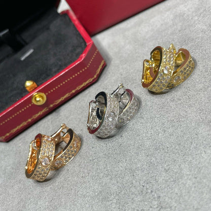 [Select]LOVE 5.5MM DIAMOND PAVED EARRINGS