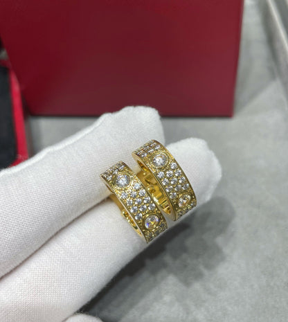 [Select]LOVE 5.5MM DIAMOND PAVED EARRINGS