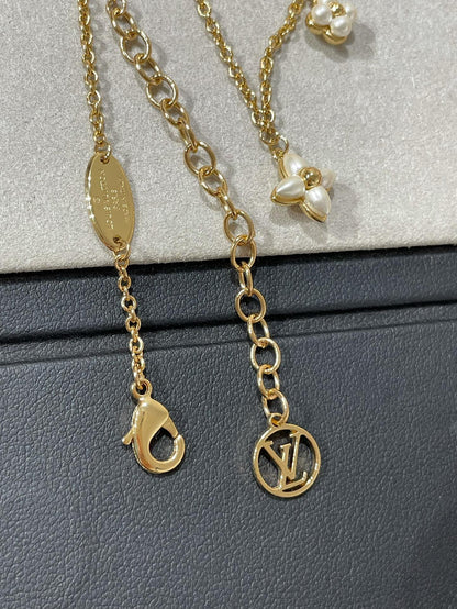 [Select]FLOWERGRAM GOLD MOP DOUBLE ROW NECKLACE
