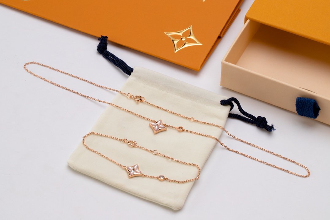[Select]STAR PINK MOP 1 DIAMOND PINK GOLD NECKLACE