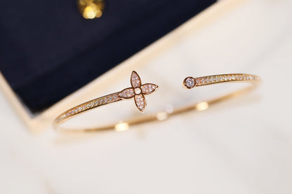 [Select]IDYLLE GOLD OPEN BRACELET DIAMOND PAVED