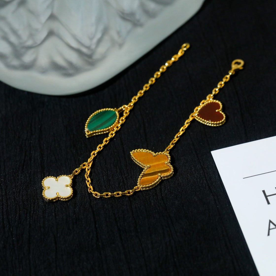 [Select]LUCKY SPRING 5 MOTIF GOLD BRACELET