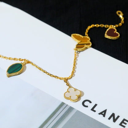 [Select]LUCKY SPRING 5 MOTIF GOLD BRACELET