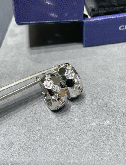 [Select]BEE LOVE DIAMOND HOOP EARRINGS