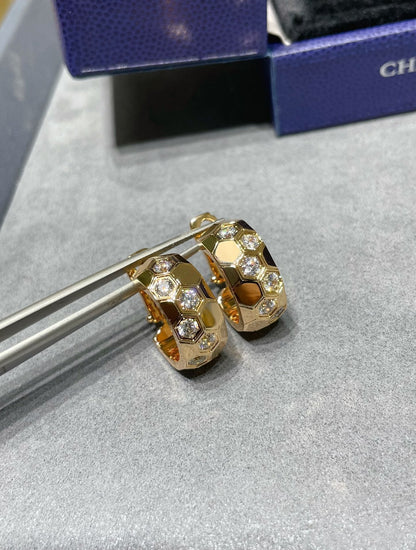 [Select]BEE LOVE DIAMOND HOOP EARRINGS