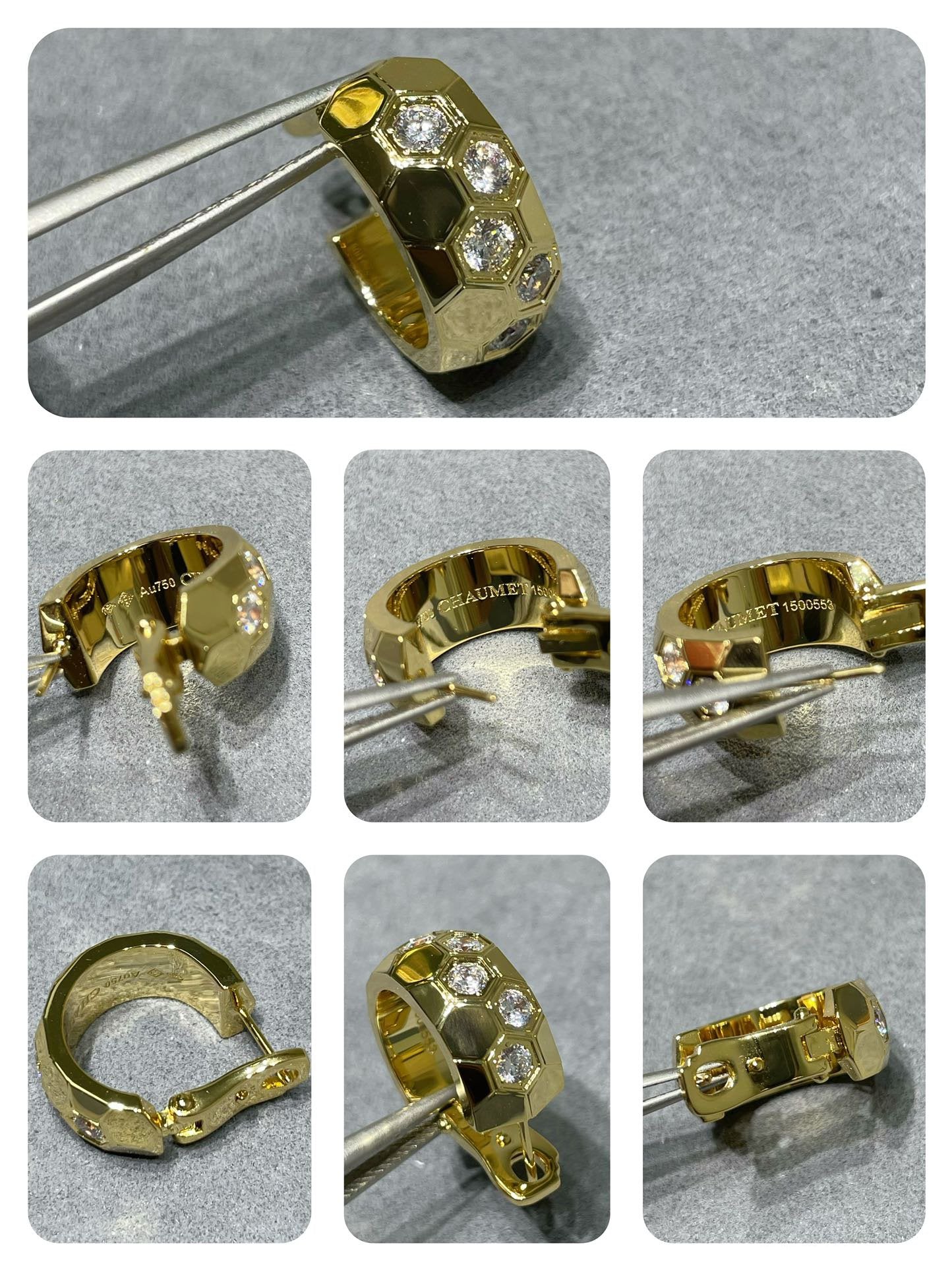 [Select]BEE LOVE DIAMOND HOOP EARRINGS