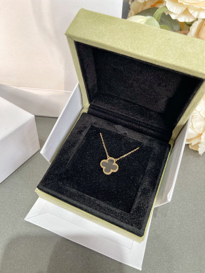 [Select]CLOVER ROCK CRYSTAL Select GOLD NECKLACE