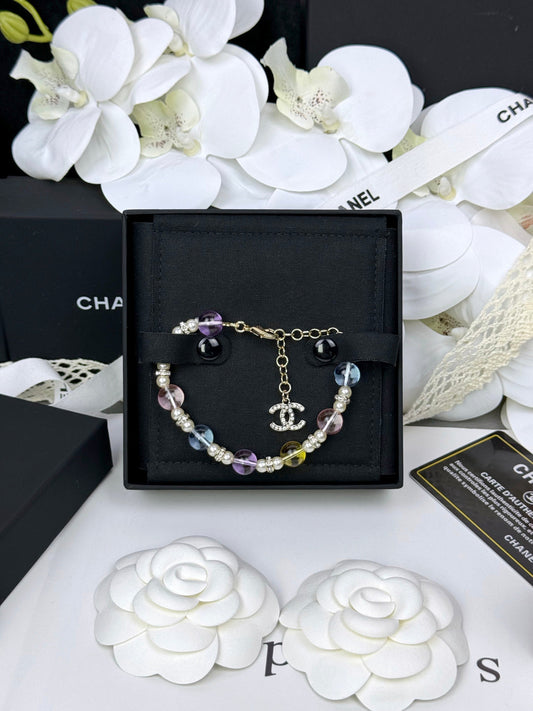 [Select]Colorful Transparent Resin Bracelet