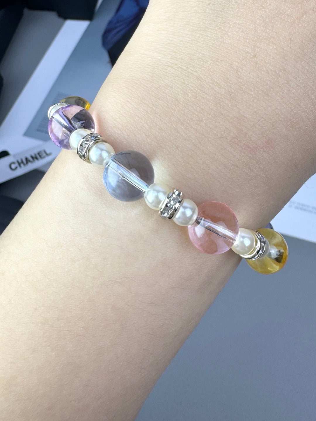 [Select]Colorful Transparent Resin Bracelet