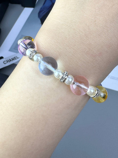 [Select]Colorful Transparent Resin Bracelet