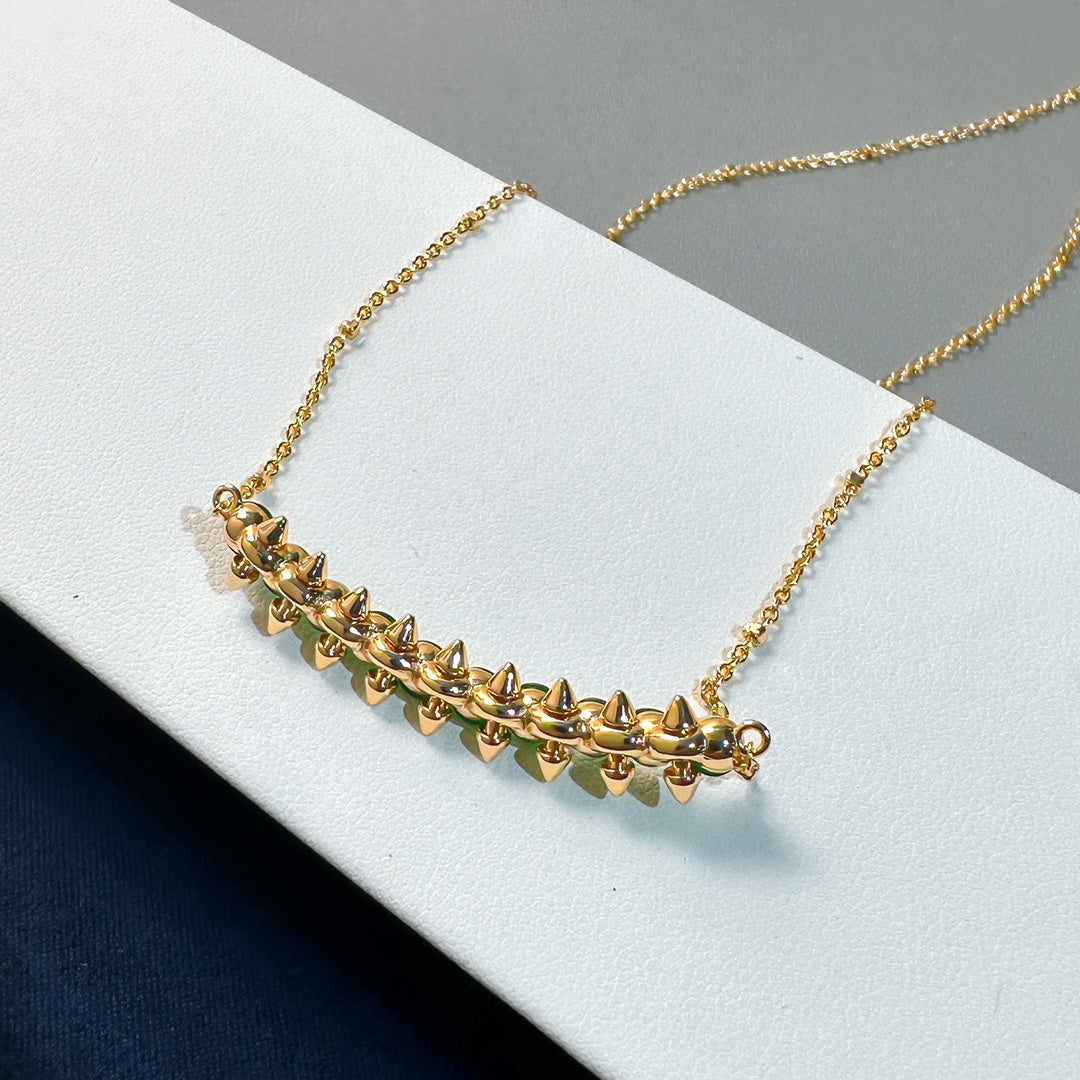 [Select]New Arrival: Green Bead Rivet Necklace