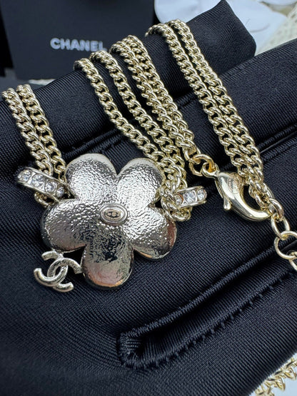 [Select]New Blue Floral Double-Layer Necklace