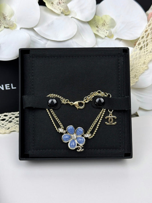 [Select]VOLTE New Blue Floral Double-Layer Bracelet
