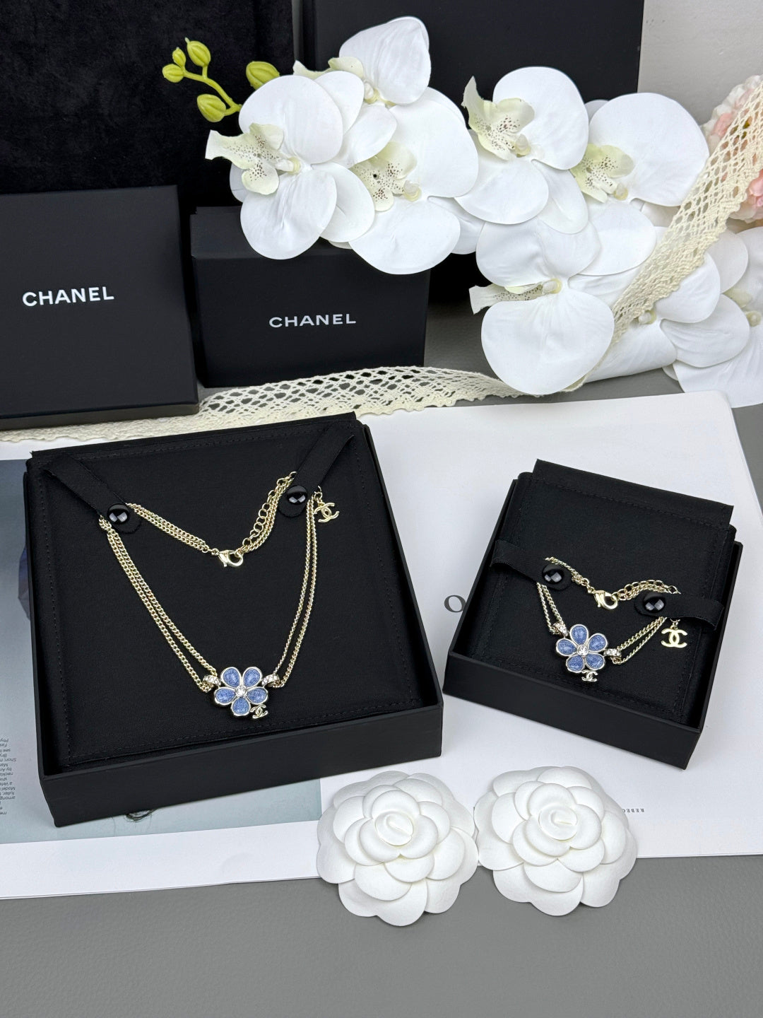 [Select]VOLTE New Blue Floral Double-Layer Bracelet