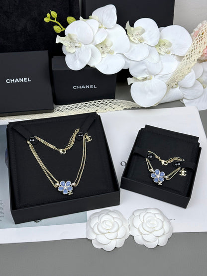 [Select]VOLTE New Blue Floral Double-Layer Bracelet