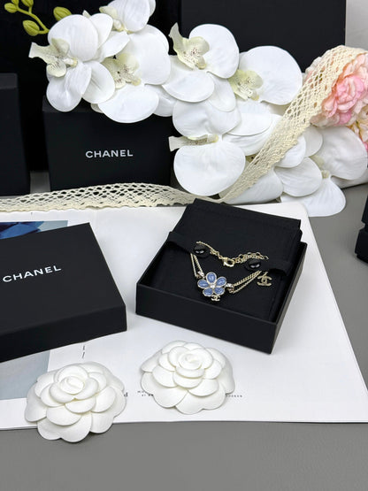 [Select]VOLTE New Blue Floral Double-Layer Bracelet