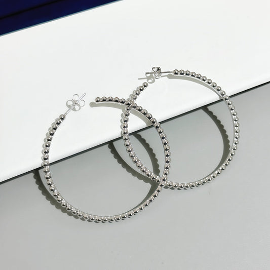 [Select]SMOOTH BEAD STUD EARRINGS