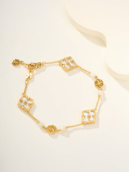 [Select]B.C.L ENAMELED Three-Flower Bracelet£¨Trumpet)