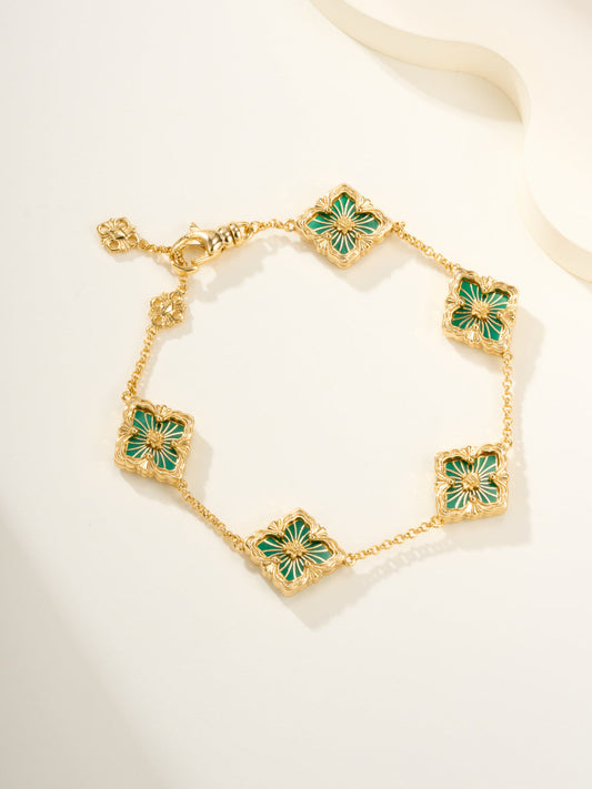 [Select]B.C.L ENAMELED Five-Flower Bracelet£¨Various Colors)