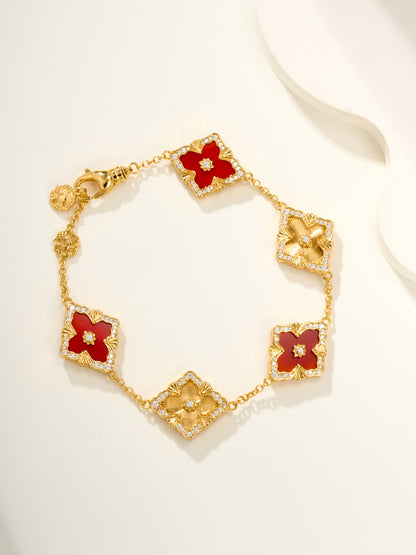 [Select]B.C.L ENAMELED Five-Flower Bracelet£¨Various Colors) BIG SIZE