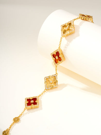 [Select]B.C.L ENAMELED Five-Flower Bracelet£¨Various Colors) BIG SIZE