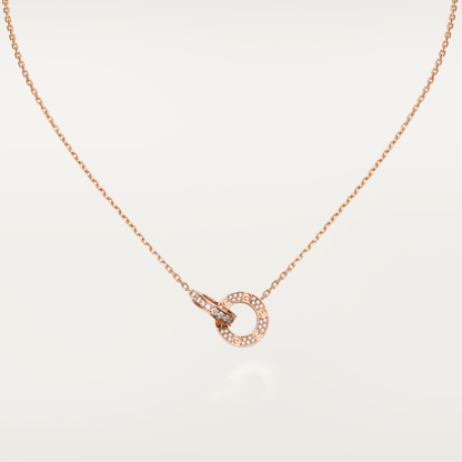 [Select]LOVE 7.6MM NECKLACE Select GOLD AND SILVER  FULL DIAMOND