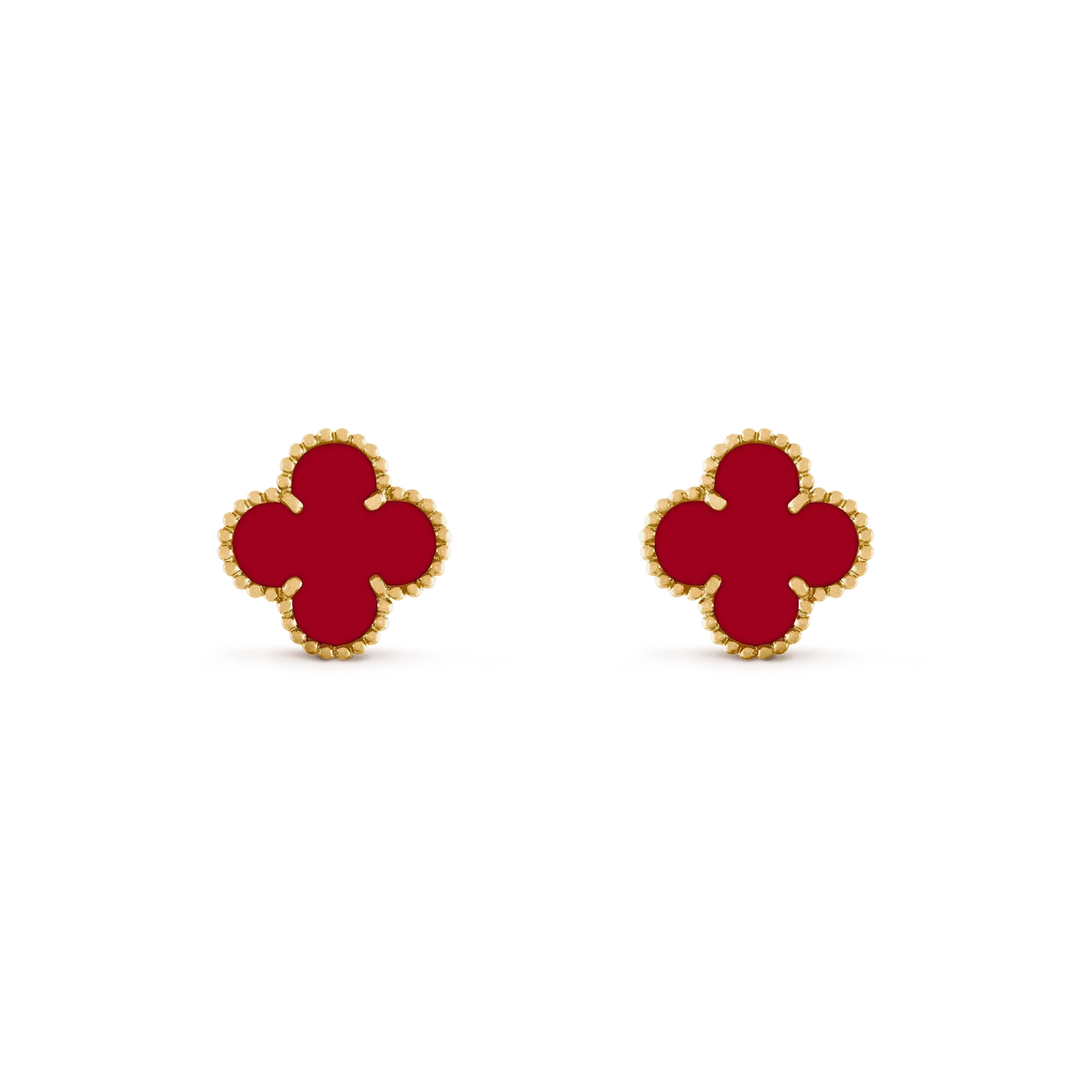 [Select]CLOVER MEDIUM 1 MOTIFS CARNELIAN  EARRINGS