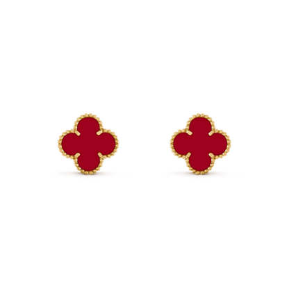 [Select]CLOVER MEDIUM 1 MOTIFS CARNELIAN  EARRINGS