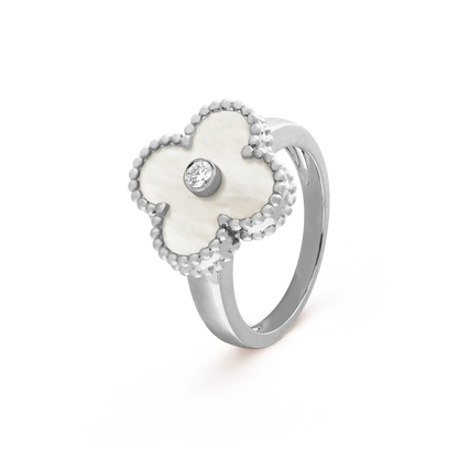 [Select]CLOVER SILVER MOP DIAMOND RING