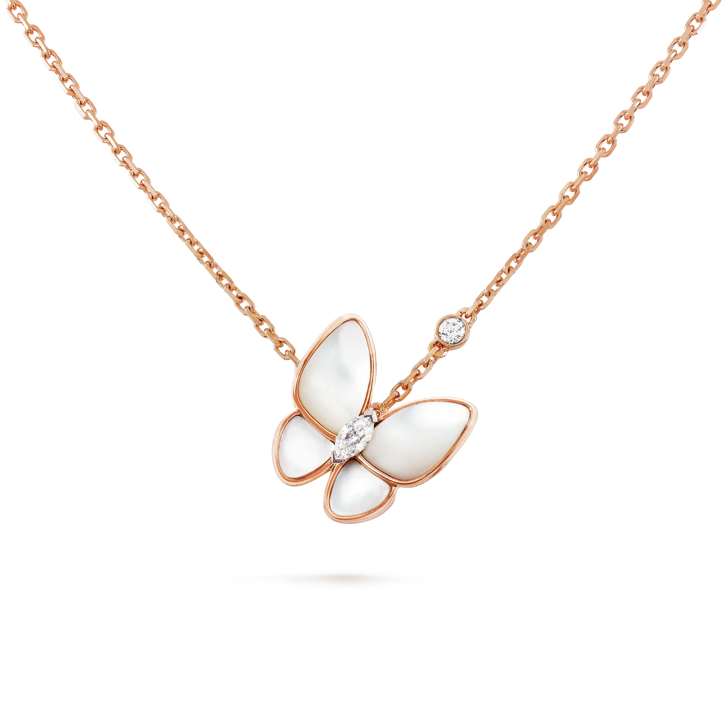 [Select]BUTTERFLY MOP DIAMOND NECKLACE