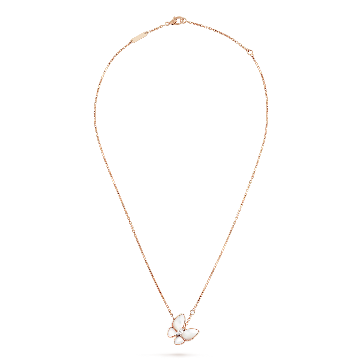 [Select]BUTTERFLY MOP DIAMOND NECKLACE