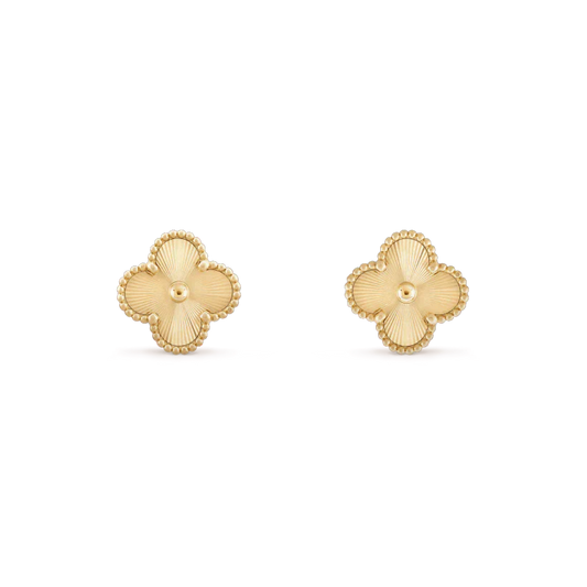 [Select]CLOVER MINI 9.5MM LASER EARRINGS