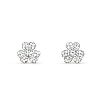 [Select]CLOVER COMOS DIAMOND EARRINGS SILVER