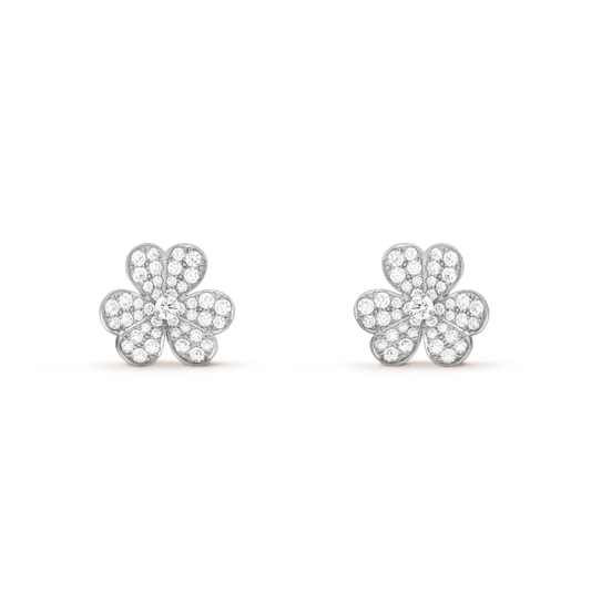[Select]CLOVER COMOS DIAMOND EARRINGS SILVER