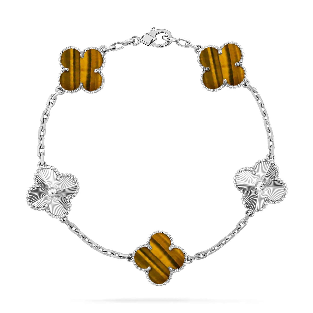 [Select] CLOVER 5 MOTIFS TIGER EYE BRACELET COLLECTION