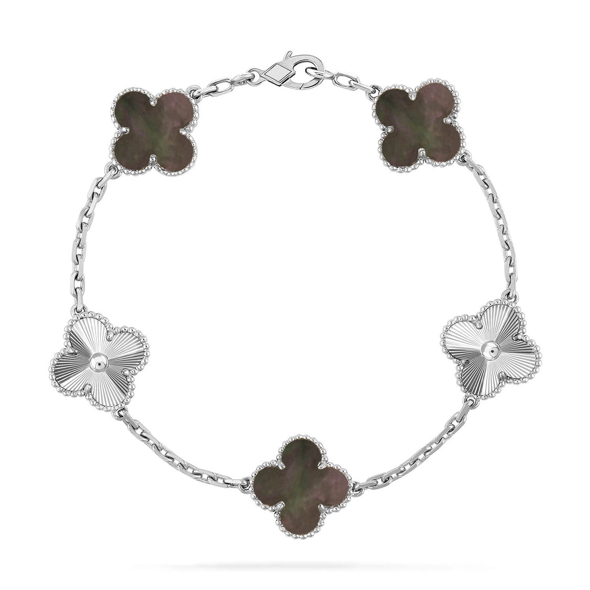 [Select] CLOVER 5 MOTIF GRAY MOP BRACELET COLLECTION