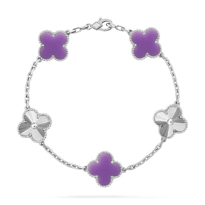 [Select]CLOVER 5 MOTIF LIGHT PURPLE BRACELET COLLECTION