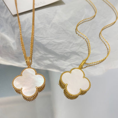 [Select]CLOVER 25MM MOP LARGE PENDANT NECKLACE