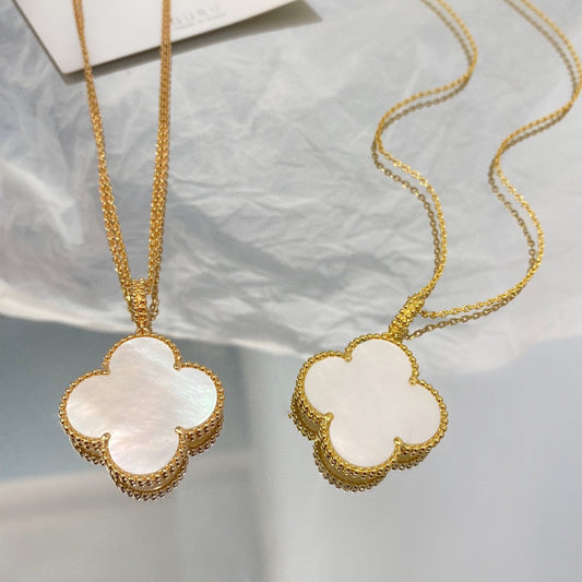 [Select]CLOVER 25MM MOP LARGE PENDANT NECKLACE