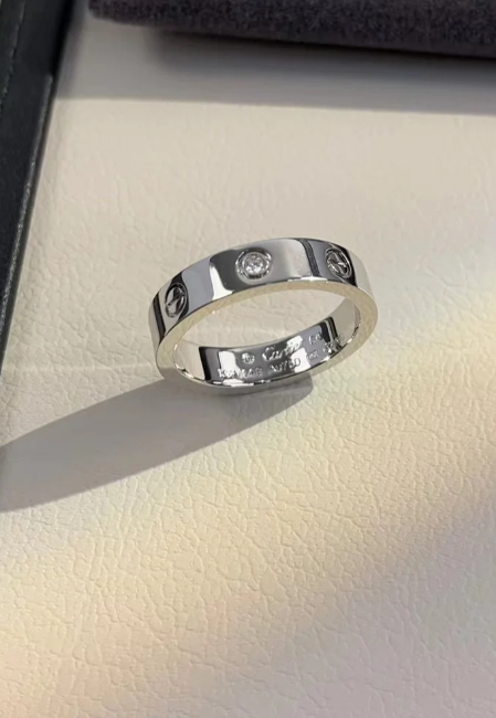 [Select]LOVE RING 4MM 1 DIAMOND SILVER