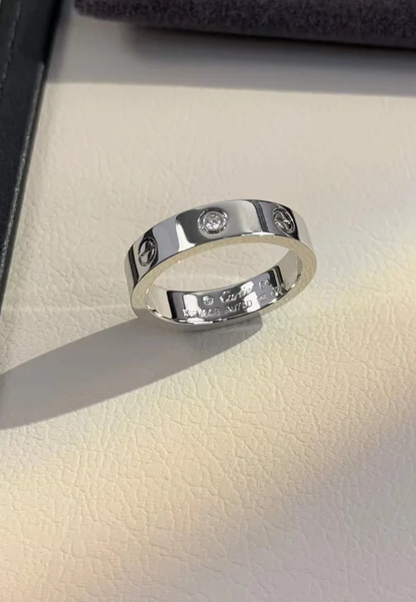 [Select]LOVE RING 4MM 1 DIAMOND SILVER