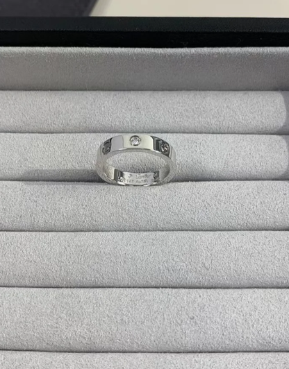 [Select]LOVE RING 4MM 1 DIAMOND SILVER