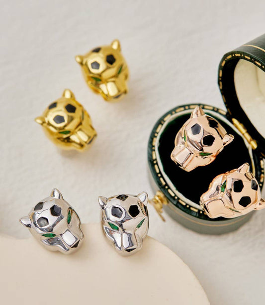 [?Select]CHRRTAH-PRINT STUD EARRINGS, THREE COLORS