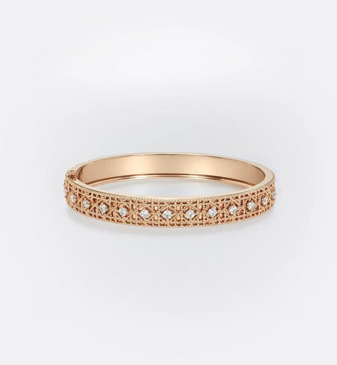 [?Select]2026 WOVEN-PATTERN BRACELET SET WITH FULL DIAMOND INLAY THREE-COLORS